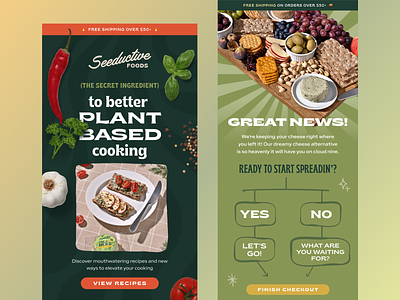 Seeductive Foods – Onboarding Email Flows cheese ecommerce edm email email design email flow email marketing email marketing design email templates emails food klaviyo mailchimp mailchimp template onboarding emails small business
