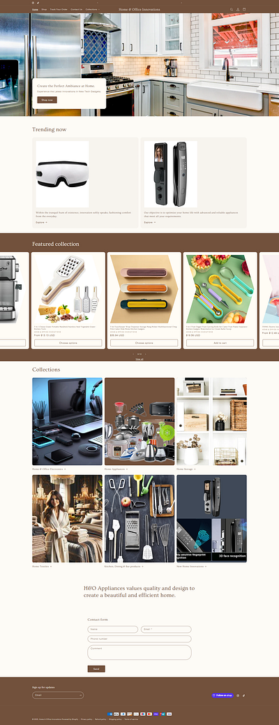 Shopify Home and Office Innovations advertising branding dropshipping expert klaviyo marketing product listing sales funnel shopify shopify ads shopify design shopify dropshipping shopify expert website design