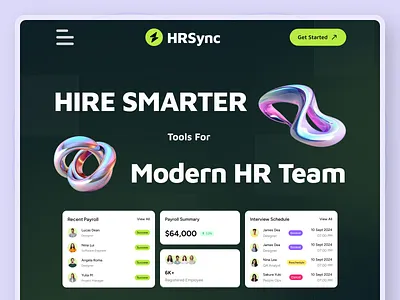 HR Management Web Header applicant b2b career crm design employee employee management hiring hr hr management human resource jobhunter jobseeker landing page minimal saas startup ui ux website