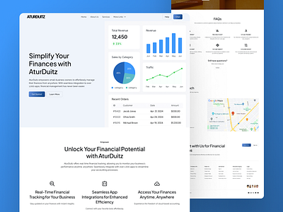 SaaS Finance Manage Landing Page dashboard finannce finance freebies landing page manage manage finance saas seamless ui website