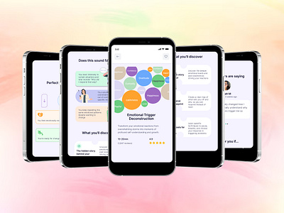 Mental Health App UI app health landingpage mobile mobileapp ui uiux ux web website