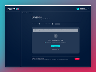 #DailyUI — File Upload dailyui file upload martech newsletter ui