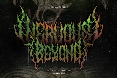 Nervous Beyond - Metal Font black metal black metal font blackletter font blakcletter dark font death metal death metal font heavy metal heavy metal font heavy metal typeface metal metal band metal font metal logo metal poster metal typeface