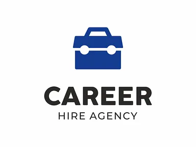 Career branding briefcase car career creative logo hire job labor force logo logomark logotype modern logo staff traveling workforce work
