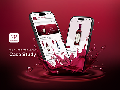 Winerd || Wine shop mobile app Case study alcohol app app design cart delivery interface ios marketplace mobile app design payment service ui ui design uiux user interface ux wine