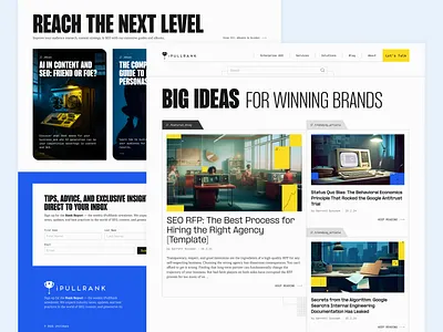 Blog Page - iPullRank article page blog digital techy typography ui web web design website