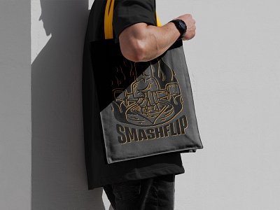 Logo Suite for Smashflip Smashburgers 🍔 🛹 apparel branding canvasbag design download identity logo mockup mockups outdoor psd t shirt template typography