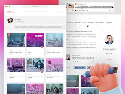 Personal Blog Web Design article ui articles audio player audio post audio ui author post author ui blog post blog ui newsletter newsletter ui personal blog post types post ui profile profile design profile ui related post web design