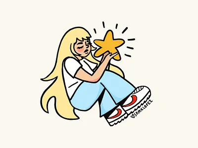 Star Girl handdrawn nike star