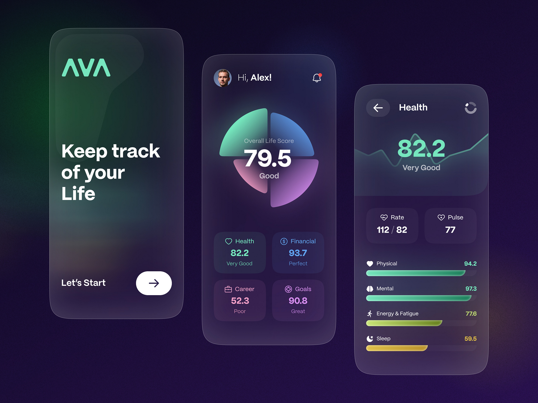 AVA Life Tracking App by Alexandre Omiadze on Dribbble