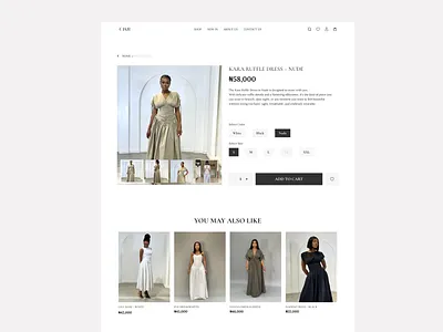 clothing brand ecommerce product page clothing brand ecommerce female clothing website product details page product page ui ui design ux design website