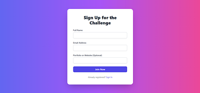 Sign Up Page – DailyUI #001 htmlcss