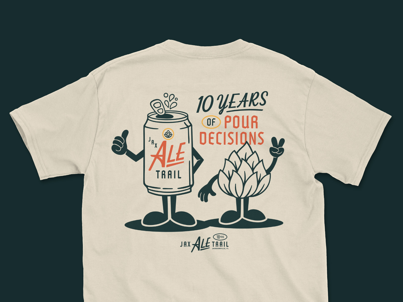 Jax Ale Trail - Logo ale beer branding coaster design doodle drawing florida illustration logo mascot t shirt type typography vector visual identity