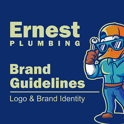 Ernest Plumbing Logo branding design graphic design identity illustration logo mark plumber plumber logo plumbing logo tshirt vector
