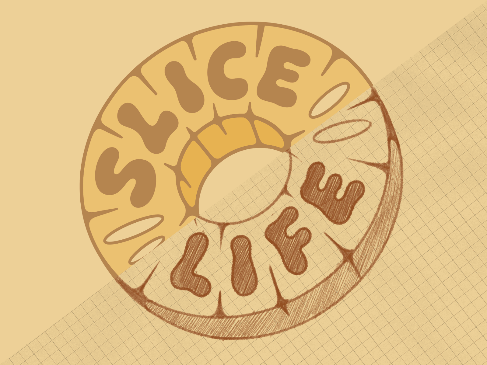 Slice Life – Ball Marker design ball marker enamel pin golf graphic design illustration lettering pineapple print process sketch typography