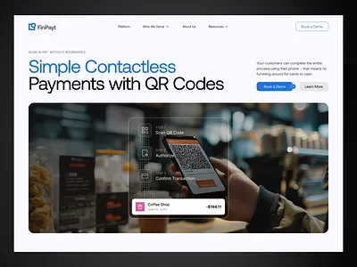 Landing Page Design for Digital Payment System app b2b banking crypto design finance fintech illustration landing page payment payment system platform qr code saas ui we designer web design website