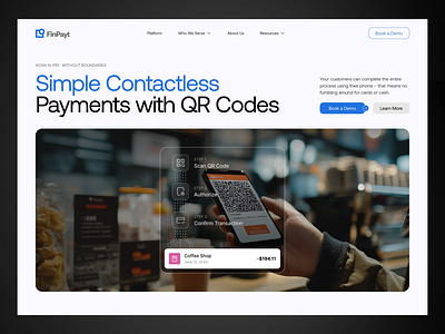 Landing Page Design for Digital Payment System app b2b banking crypto design finance fintech illustration landing page payment payment system platform qr code saas ui we designer web design website