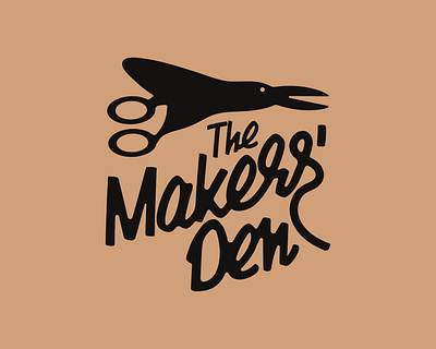 THE MAKERS' DEN LOGO DESIGN bird logo brand identity brand identity design branding crafts and supplies graphic design logo logo design retro retro logo retro modern vintage logo workshops