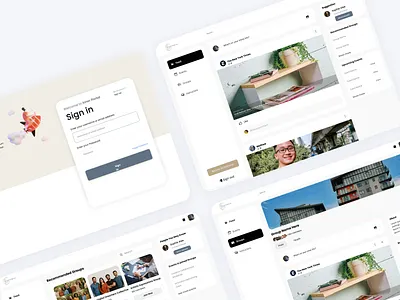 The Inner Portal Society dashboard landing product design saas ui ux