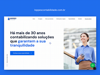 Loppes Contabilidade - Website accounting animation blue corporate development grid interface design low code ui ux web design webflow