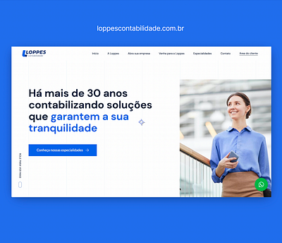 Loppes Contabilidade - Website accounting animation blue corporate development grid interface design low code ui ux web design webflow