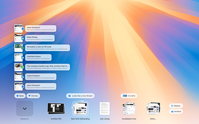 Piles app design dock folders list macos navigation pile popover stack ui