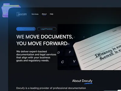 Legal Service Company Landing Page Redesign dark dark design dark landing page dark mode dark theme design landing page landing page ui legal legal service legal service landing page legal service website minimal design modern landing page popular saas ui ux web design website