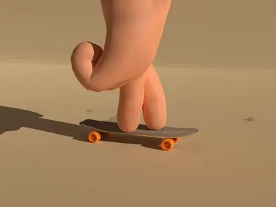 Skateboarding 3d animation blender