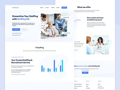 Business website for a recruitment & consulting company business consulting corporate figma finance fintech graphic design recruitment company saas staffing firm template web design website design