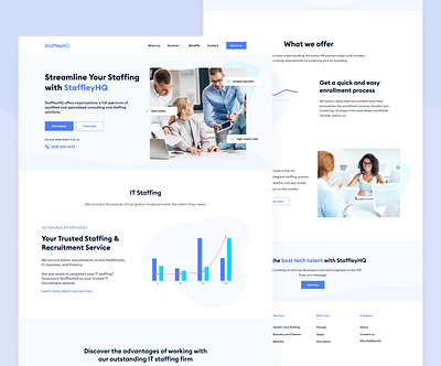 Business website for a recruitment & consulting company business consulting corporate figma finance fintech graphic design recruitment company saas staffing firm template web design website design