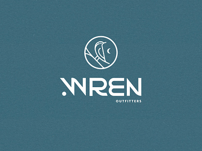 Wren Outfitters branding design lettering logo vector