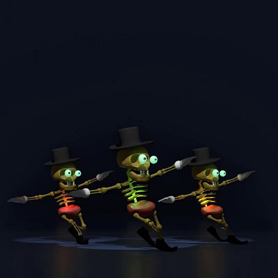 Skeleton 3d animation blender