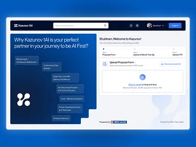 UX design work in progress for an AI solutions startup ai ai design artificial intelligence chatgpt claude cursor ai gemini gpt design gpt wrapper insurance insurance design insurtech lovable ui ui design underwriter underwriting ux design