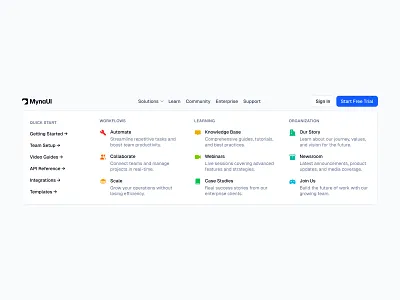 Nav Menu 📋 design header minimal nav navigation saas ui web design