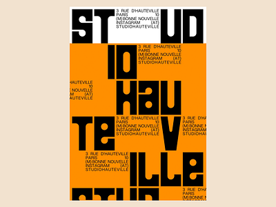 Studio Hauteville Graphic Poster abstract letters branding contemporary graphic design studio editorial layout font contrast graphic balance grid layout high impact minimal color modern poster modular design printed media structured type typographic system typography urban branding vertical text visual rhythm