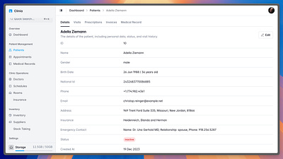 Clinic template template ui ux