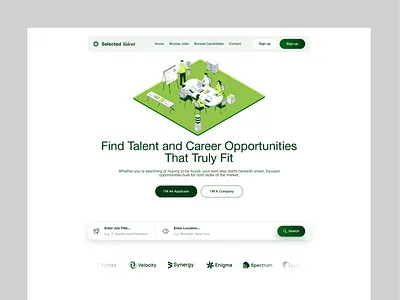 Website UI UX For Selected Talent job site ui ux website design