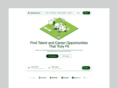 Website UI UX For Selected Talent job site ui ux website design