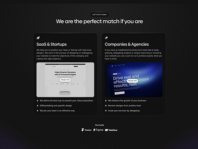 MyPagesLab // Agency Website: for whom agency agency landing page agency website dark mode design design agency landing page landing page design marketing agency marketing digital premium tech ux ui uxui website design