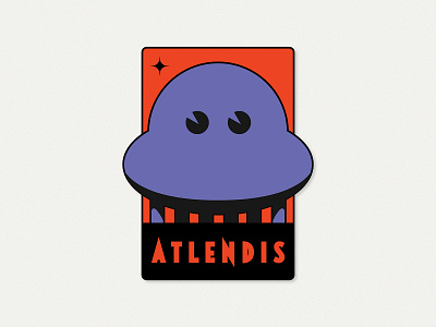Atlendis: Badge IV branding character design illustration logo vector