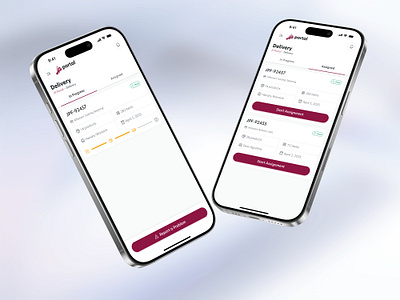 Delivery Tasks • JP Portal app branding design enterprise erp logistic mobile app pwa tracking trucking ui ui design uiux ux ux design web design