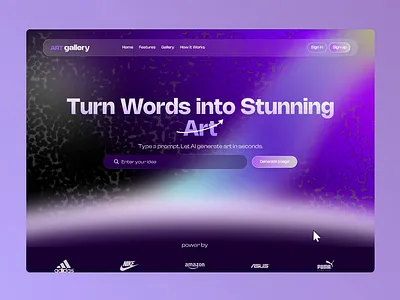 Ai Image Generator | Website ai image generator ui ai landing page ai website animation landing page morden design ui ux website