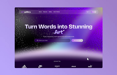 Ai Image Generator | Website ai image generator ui ai landing page ai website animation landing page morden design ui ux website