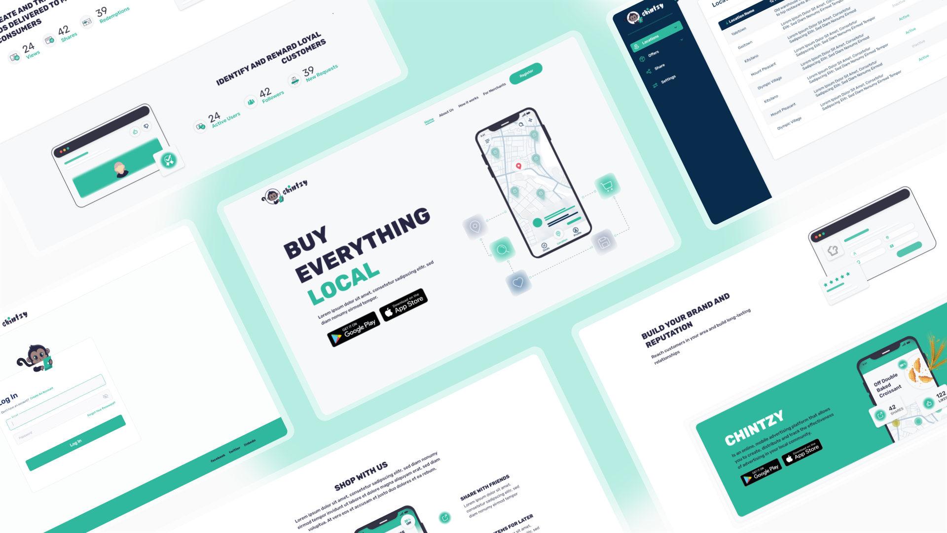 Chintzy - Mobile and Web App adobe xd buyers discount discount app logo mobile app retailers sales uiux website