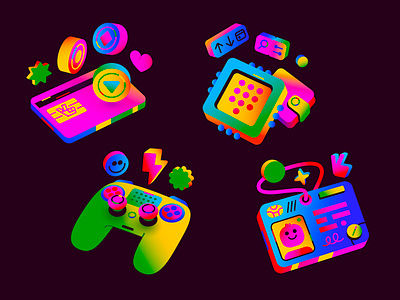 Tech Spot Illustrations 2d art design fintech graphic design illustration tech vector web3