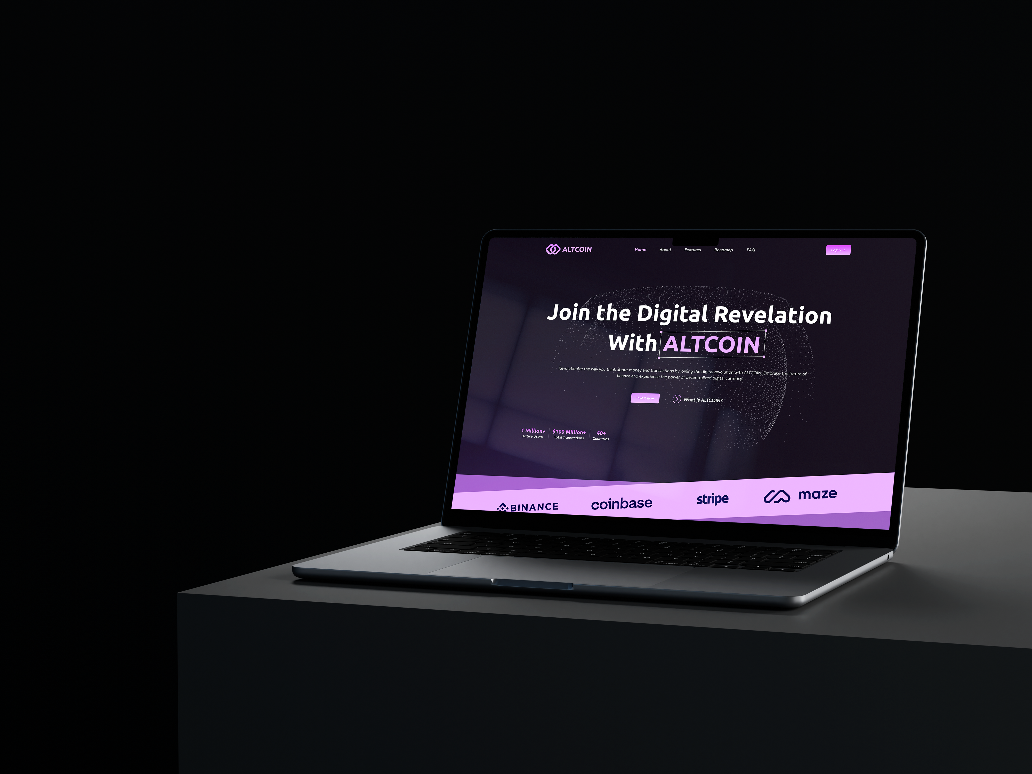 AltCoin – Crypto Platform Web UI altcoin blockchainui cleanui cryptodesign cryptoplatform cryptowebsite darkui defidesign designsystem figmadesign fintechdesign interfacedesign landingpagedesign modernui techdesign uidesign uiinspiration uiuxdesign web3design webdesign