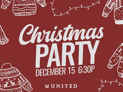 Christmas Party Graphic Design church events design event graphic design student events