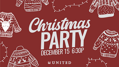 Christmas Party Graphic Design church events design event graphic design student events