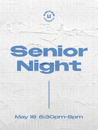 Senior Night Event Graphic church event design event graphic design student events