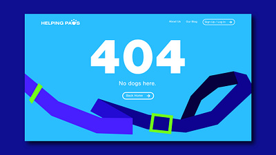 Dog Walking 404 Landing Page adobe illustrator adobe xd design digital design dog walking graphic design illustration landing page ui ui design vector web design website design